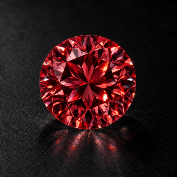 Moissanite Ronde — Blood Red — 3 ct