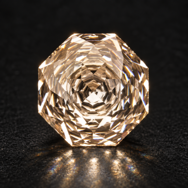 Moissanite Flower Cut — Champagne — 1 ct