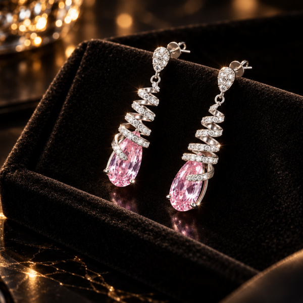 Boucles Spirale Rose — Silver