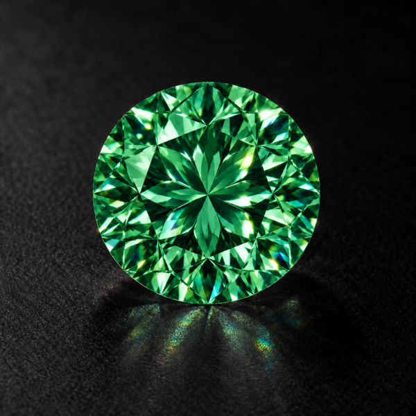 Moissanite Ronde — Green — 3 ct