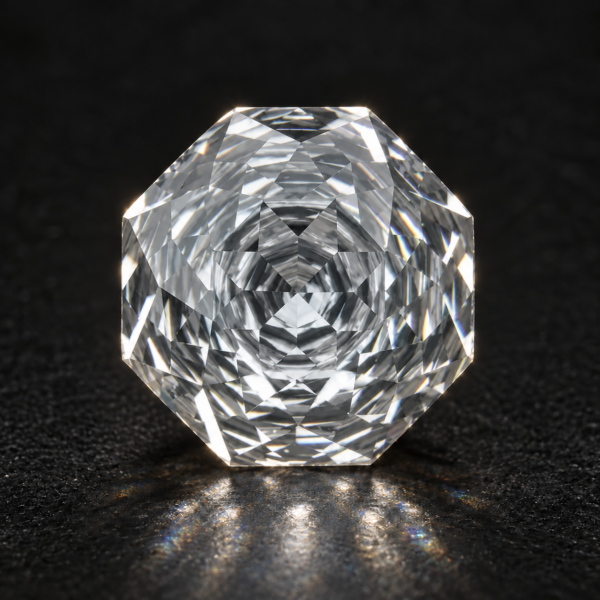 Moissanite Flower Cut — Light Grey — 2,5 ct