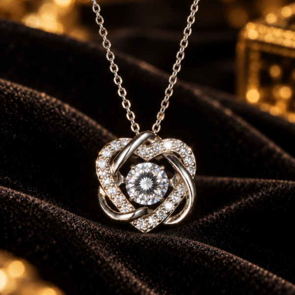 Pendentif Double Cœur DR — Silver