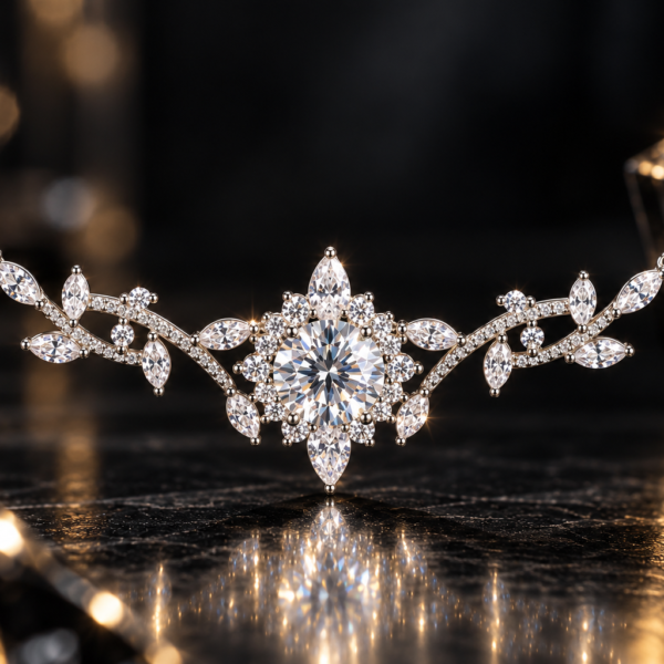 Pendentif Fleur Longue — Silver