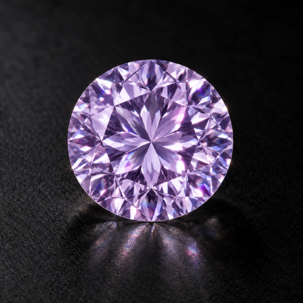 Moissanite Ronde — Light Purple — 3 ct