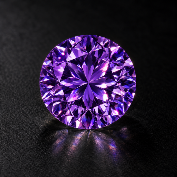 Moissanite Ronde — Royal Purple — 0,5 ct