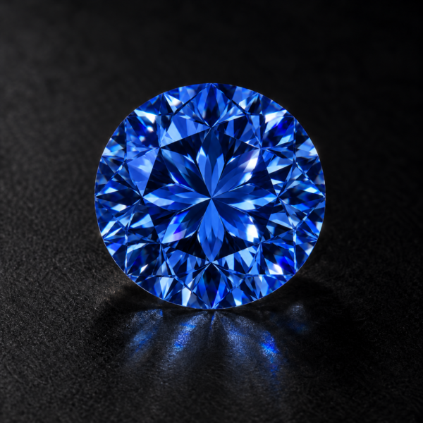 Moissanite Ronde — Royal Blue — 3 ct