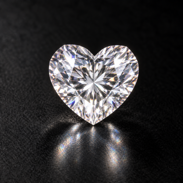 Moissanite Heart Cut — Blanche D / VVS1 — 5 ct
